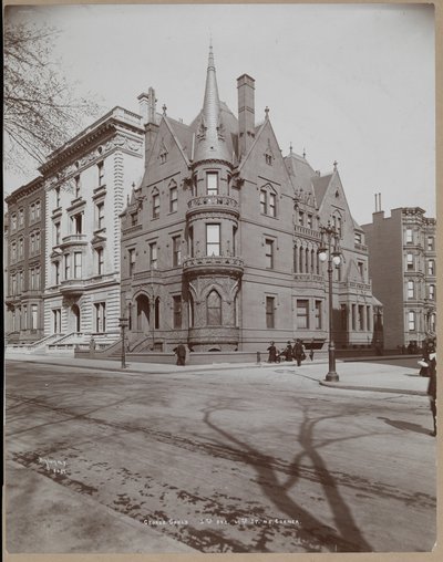 La residencia de George Jay Gould y casas vecinas en la 5ª Avenida y la calle 67, Nueva York, 1899 o 1900 de Byron Company